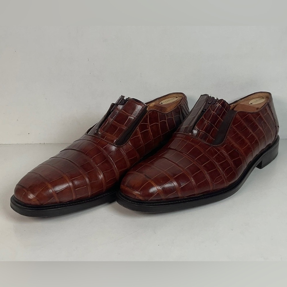 Avventura Caiman Crocodile Shoes | Exotic | Zip Up | Men’s 14 M
